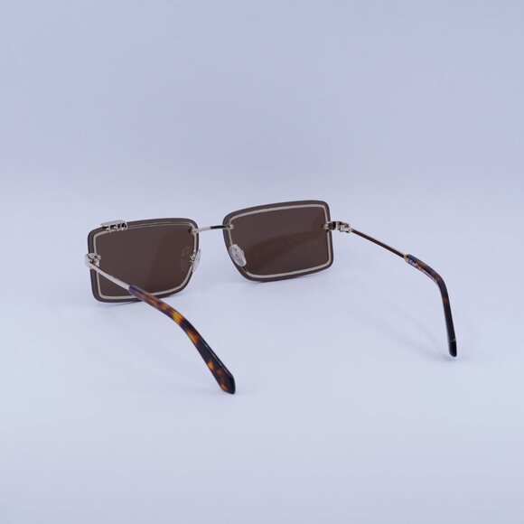 ?️New Off-White OERI13N TAMPA 7664 Sunglasses - Gold Frame, Brown Lenses main image 5